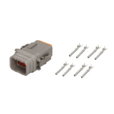 Stecher Wire plug clamped number of pins: 8 plug shape: rectangular female DEUTSCH TRUCKLIGHT 7804486C