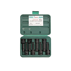 "Set scule Set tubulare si biti impact pneumatic HEX dimensiune tubulara: 1/2"" 8 buc lung impachetare: cutie de plastic" HANS 846016-8M