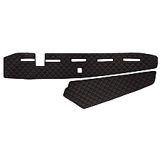 Material pentru plansa de bord Covoras de bord gaura senzorului de proximitate negru/rosu Piele matlasata EKO ECO-LEATHER Q VOLVO FH II FH16 II 03.14- F-CORE F-CORE FD09 BLACK/RED