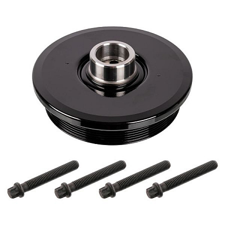 Fulie curea, arbore cotit Crankshaft pulley BMW 1 F20 1 F21 2 F22 F87 3 F30 F80 3 F31 3 GRAN TURISMO F34 4 F32 F82 4 F33 F83 5 F10 5 F11 X1 E84 X5 F15 F85 2.0D 10.09- SWAG SW33101079