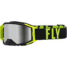 Ochelari de soare si protectie FLY RACING ZONE PRO culoare negru fluorescent galben marime OS straturi burete parbriz triplu oglinda argintiu afumat 37 51900