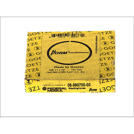 Set segmenti piston, compresor Inel compresor diametru 75mm STDinaltime 2385/3947mm setat pentru 1 piston SCANIA 1 2 3 3 BUS VOLVO F10 N10 01.73- GOETZE 08-990700-00