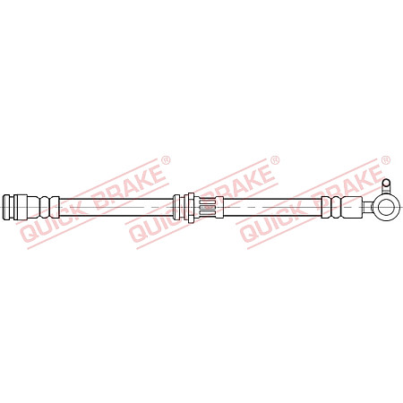 Furtun frana Furtun/conducta de frana flexibil Fata Stanga lungime 463mm M10x1 MAZDA CX-5 2.0/2.2D/2.5 11.11-02.17 QUICK BRAKE QB59.804