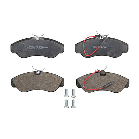 Set placute de frana Fata cu senzor de uzura integrat cu suplimente CITROEN JUMPER FIAT DUCATO PEUGEOT BOXER 2.0-2.8D 02.94- BRECK 21799 00 703 10