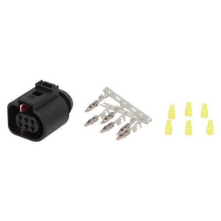 Set pentru reparat cabluri, senzor clapeta Mufa de metalica numar pini: 6 Kit reparare AUDI A4 B5 A4 B6 VW GOLF IV 11.94-12.04 SENCOM SENCS-20472