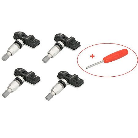 Senzor, sistem de control al presiunii pneuri TPMS wheel air sensor HAMATON EU-PRO Hybrid 35 4pcs universal programmable with aluminium valve 433 MHz EUROPE requires programming promotion with screwdriver 0.45Nm HAMATON HAM-HTS-A68BM/4 MKT