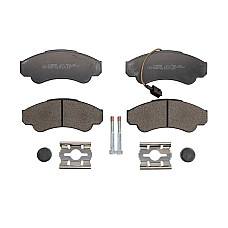 Set placute de frana Fata cu senzor de uzura integrat cu suplimente CITROEN JUMPER FIAT DUCATO PEUGEOT BOXER 2.0-2.8D 10.97- BRECK 23919 00 703 10