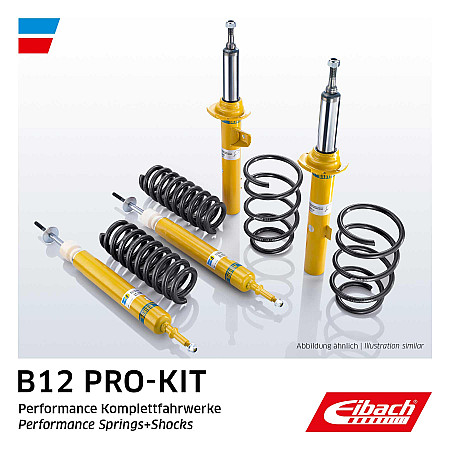 Set suspensie Zestaw zawieszenia sportowego B12 Pro-Kit 1600/1490 kg40-45/45 mm VW TRANSPORTER T4 Bus 70XB70XC7DB7DW 1.8 2.0 2.5 2.8 VR6 2.8 VR6 Syncro 2.8 V6 1.9 D 1.9 TD 2.4 D 2.5 TDI 09.90-04.03 EIBACH E90-85-035-01-02