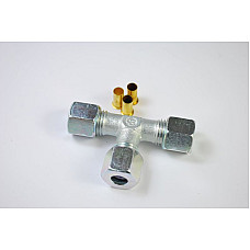 Cap de cuplare Montare TEKALAN Conector T cu trei cai metal cantitate per impachetare: 1buc Con conectori insurubati butoi RECTUS CST08