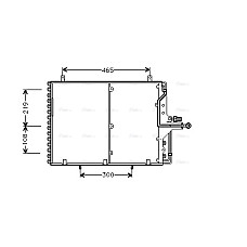 Condensator, climatizare A/C condenser MERCEDES 124 A124 124 C124 124 W124 124 T-MODEL S124 E A124 E C124 E W124 E T-MODEL S124 2.5D-3.6 06.85-03.98 AVA COOLING MS5169 AVA