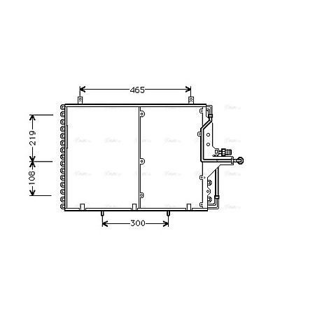 Condensator, climatizare A/C condenser MERCEDES 124 A124 124 C124 124 W124 124 T-MODEL S124 E A124 E C124 E W124 E T-MODEL S124 2.5D-3.6 06.85-03.98 AVA COOLING MS5169 AVA