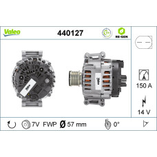 Alternator 14V 150A MERCEDES C C204 C W204 C T-MODEL S204 E W212 SPRINTER 35-T B906 SPRINTER 3-T B906 1.6-2.2D 01.07- VALEO VAL440127