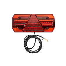 Stop spate Rear lamp L LED 12 24V with indicator fog light reversing stop parking triangular reflector cable length 2m WAS 1793 W249