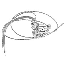 Incuietoare usa Dreapta cu cabluri bowden mijloc super blocare CITROEN JUMPER II FIAT DUCATO PEUGEOT BOXER 04.06- OE FIAT 1361334080