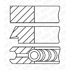 Set segmenti piston 785 STD 1 12 2 de piston CITROEN C3 III C-ELYSEE PEUGEOT 208 II 301 308 I 308 II 408 1.6/1.6LPG 01.12- GOETZE 08-452700-00