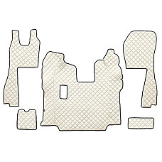 Covor compartiment picioare F-CORE pe intregul etaj cantitate in set 5 szt. material - piele matlasata eko culoare - sampanie pentru transmisie manuala scaune standard - nu RECARO SCANIA LPGRS 01.10- F-CORE F-CORE FL05 CHAMP