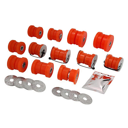 Bucsa suspensie Polyurethane bushings set 12pcs rear axle L/R hardness: 75 Sha AUDI AUDI 80 B4 A4 B5 09.91-09.01 DEUTER DEUAB4QKPL1