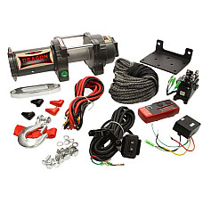 Troliu ATV ATV and quad winches Highlander towed weight 1588kg 16HP voltage 12V transmission 3-step planetary reduction 136:1 rope type synthetic 15m brake type automatic DRAGON WINCH DWH3500HD-S