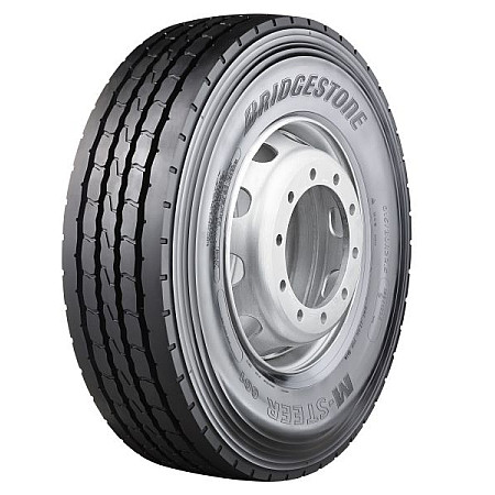 Anvelopa ax fata LKW 8696 M-Steer 001 BRIDGESTONE Anvelopa camion On/Off Directie M+S 3PMSF 156/150K etichete: Din data de 01.05.2021: eficienta combustibil - C aderenta pe teren umed - B clasa de masurare a zg BRIDGESTONE 13R22.5 CBR MS1