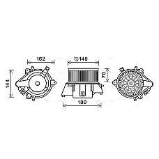 Electromotor, ventilatie interioara Suflanta de aer FIAT DOBLO DOBLO/MINIVAN PUNTO PUNTO/HATCHBACK 1.2-1.9D 09.99- AVA COOLING FT8438 AVA