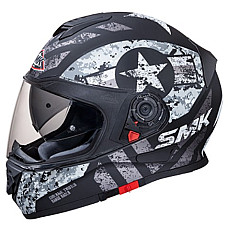 Cati integrale Helmet full-face helmet SMK TWISTER CAPTAIN MA266 colour neagra/grey/matt size M unisex SMK SMK0104/17/MA266C/M