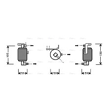 Uscator,aer conditionat Air conditioning drier  CITROEN BERLINGO BERLINGO/MINIVAN XSARA ZX PEUGEOT 306 PARTNER PARTNER/MINIVAN 1.1-2.0 06.92-12.15 AVA COOLING PED195 AVA