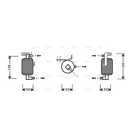 Uscator,aer conditionat Air conditioning drier  CITROEN BERLINGO BERLINGO/MINIVAN XSARA ZX PEUGEOT 306 PARTNER PARTNER/MINIVAN 1.1-2.0 06.92-12.15 AVA COOLING PED195 AVA