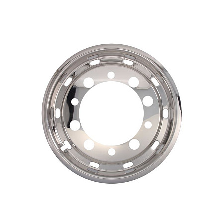 Capac roata Wheel cap front material stainless steel number of holes 10 rim diameter 225inch Flat with CLAMP CL225 ET120