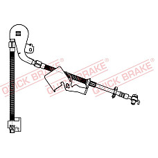 Furtun frana Furtun/conducta de frana flexibil lungime 640mm M10x1/M10x1 PEUGEOT 407 1.6D-3.0 03.04-02.11 QUICK BRAKE QB50.704X