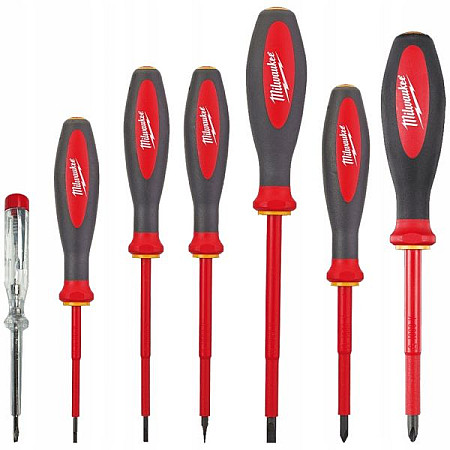 Surubelnite, biti Set of screwdrivers 7 pcs profile: Phillips PH 05x3.0 08x40 mm pozidriv size: PZ1 PZ2 philips size: PH2 electric MILWAUKEE 4932478738