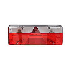 Stop spate Rear lamp L EUROPOINT III LED 24V triangular reflector side clearance connector: 4x 2PIN/ASS2 7PIN ASPOCK A25-7000-514