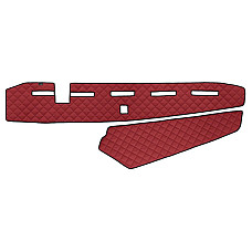 Material pentru plansa de bord Covoras de bord gaura senzorului de proximitate rosu Piele matlasata EKO ECO-LEATHER Q VOLVO FH II FH16 II 03.14- F-CORE F-CORE FD09 RED