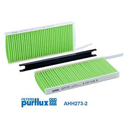 Filtru, aer habitaclu Filtru habitaclu anti-alergic MERCEDES CITAN MIXTO DOUBLE CABIN CITAN MPV CITAN TOURER W420 CITAN/MINIVAN W415 CITAN/MINIVAN W420 NISSAN INTERSTAR 1.2-Electric 02.08- PURFLUX PX AHH273-2