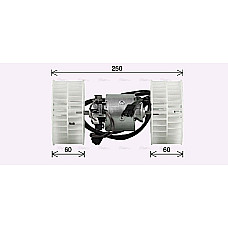 Electromotor, ventilatie interioara Suflanta de aer  MERCEDES 190 W201 1.8-2.6 10.82-08.93 AVA COOLING MS8768 AVA