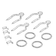 Racord, schimbator de caldura Set reparatie radiator interiorgarnituri+clipsuri OE OPEL 16 18 143