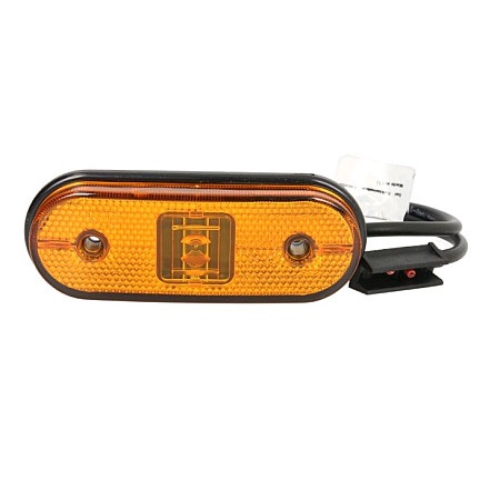 Lampa gabarit ASPOCK obrysowka LED portocaliu ovala fara a le monta cu cablu de 05 m ASPOCK A31-2004-017