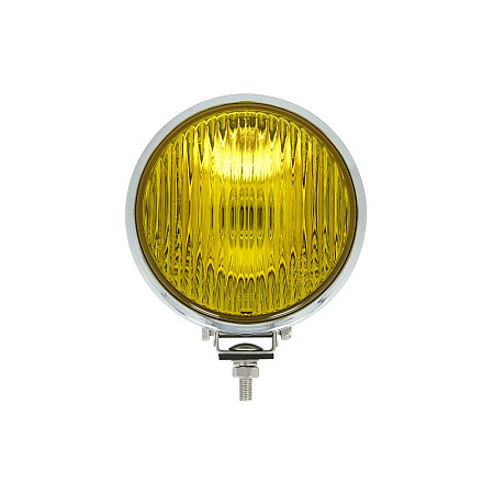 Proiector ceata Lampa de ceata Dreapta/Stanga H3 diam.160mm metal capac cromat nuanta galbena 12/24V WESEM 0610.44850.02