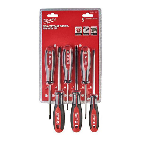 Surubelnite, biti Set of screwdrivers 6 pcs wrench / tool type: screwdrivers screwdriver size mm: 05x3.0 3 4 55 65 MILWAUKEE 4932471807