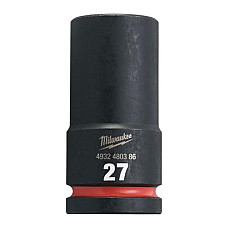 "Tubulare si accesorii Socket impact Hexagonal 3/4"" metric size: 27 mm" MILWAUKEE 4932480386
