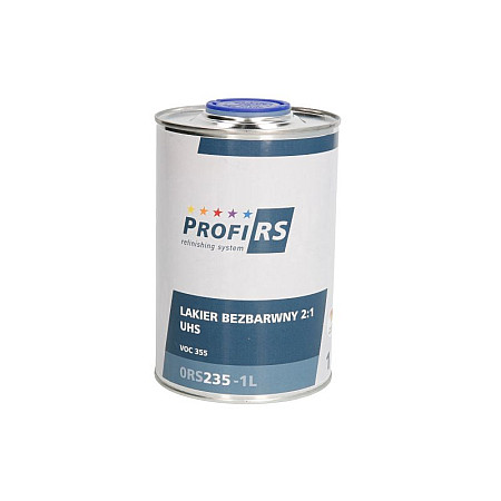 Vopsele Vopsea 1 l incolor UHS Fast luciu pt caroserie compusi organici volatili: 355 proportii: 2:1 intaritor separat 0RS314-0.5l tip de pulverizare: pistol PROFIRS 0RS235-1L