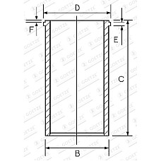 Camasa piston 100mm for processing CASE IH 11 LANDINI 70 65 110 70 V REX VINEYARD MASSEY FERGUSON 271X 271XE 471 4325 4360 6260 MC CORMICK V 70 GOETZE 14-049300-00