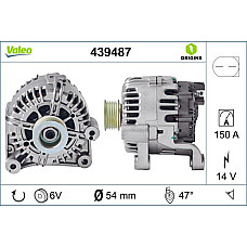 Alternator 14V 150A BMW 3 E46 X3 E83 X5 E53 2.0D/3.0D 09.01-08.08 VALEO VAL439487