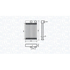 Radiator calorifer caldura CHEVROLET CRUZE MALIBU ORLANDO VOLT OPEL AMPERA INSIGNIA A INSIGNIA A COUNTRY MERIVA B 1.3D-2.8 07.08- MAGNETI MARELLI 350218478000