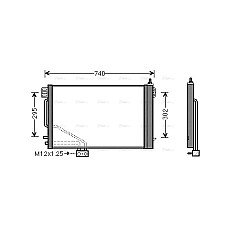 Condensator, climatizare A/C condenser with dryer MERCEDES C CL203 C W203 C T-MODEL S203 CLK A209 CLK C209 SLK R171 1.8-5.5 05.00-02.11 AVA COOLING MSA5200D AVA