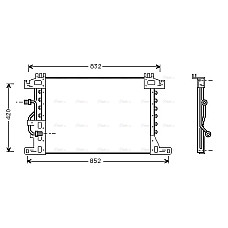 Condensator, climatizare Condensator A/C 673x457x22 MERCEDES ACTROS ACTROS MP2 / MP3 ZETROS 04.96- HIGHWAY 40033005HW
