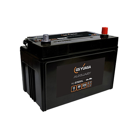 Acumulator Pornire Battery YUASA 12V 80Ah/510A Auxilliary Backup &amp; Specialist R+ standard 304x171x227 B00 additional -auxiliary/agm YUASA HJ-S75D31L
