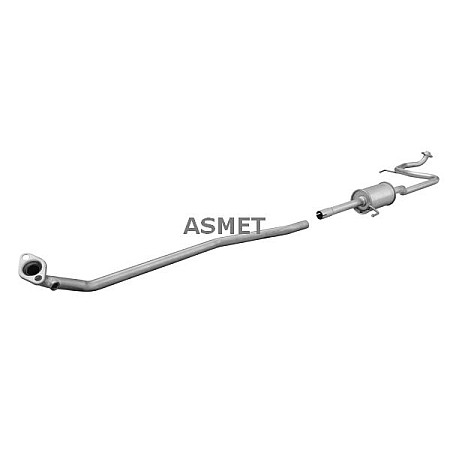 Toba esapamet intermediara Sistem de evacuare a amortizorului TOYOTA YARIS 1.0 08.05-12.11 ASMET ASM20.042