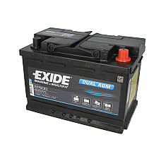 Baterie de alimentare Acumulator EXIDE 12V 70Ah/760A DUAL AGM MARINE/RV R+ borna standard 278x175x190 B13 agm/aditional - auxiliar/pornire/utilizare multipla EXIDE EP600