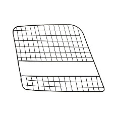 Acoperire far Bumper element grid headlamp cover front R grey steel MAN TGS I TGX I 02.11-09.21 LAMIRO LAM360-31EX