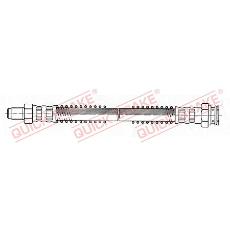 Furtun frana Furtun/conducta de frana flexibil Spate Dreapta/Stanga lungime 234mm M10x1/M10x1  PEUGEOT 205 I 205 II 309 I 309 II 1.1-1.9D 10.85-10.94 QUICK BRAKE QB32.502